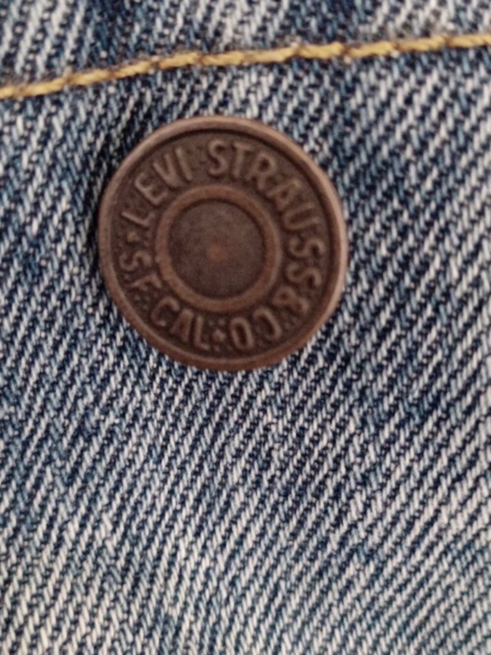 Levi Strauss & Co. Light Blue Long Sleeve Denim Jeans Trucker Jacket Men Size S - Picture 8 of 15
